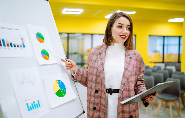 Image of A group of colleagues is collaborating in a modern office setting